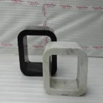 stone plus india white and black marble side tables