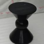 stone plus india black marble hour glass stool