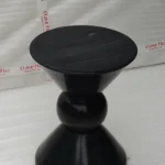 stone plus india black marble hour glass stool