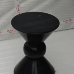 stone plus india black marble hour glass stool