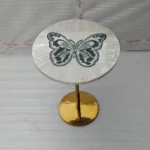 stone plus india selenite table butterfly inlay