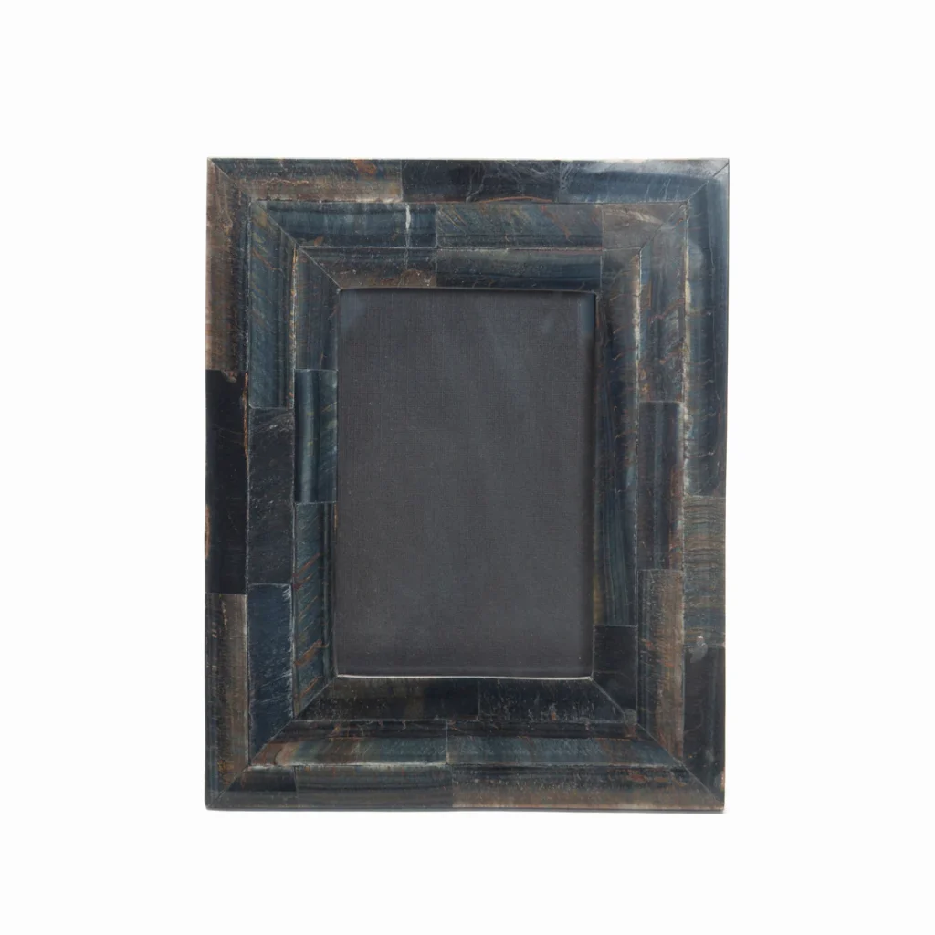 stone plus india tigers eye blue brick photo frame