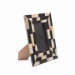 stone plus india black and brown petrified wood retro frame