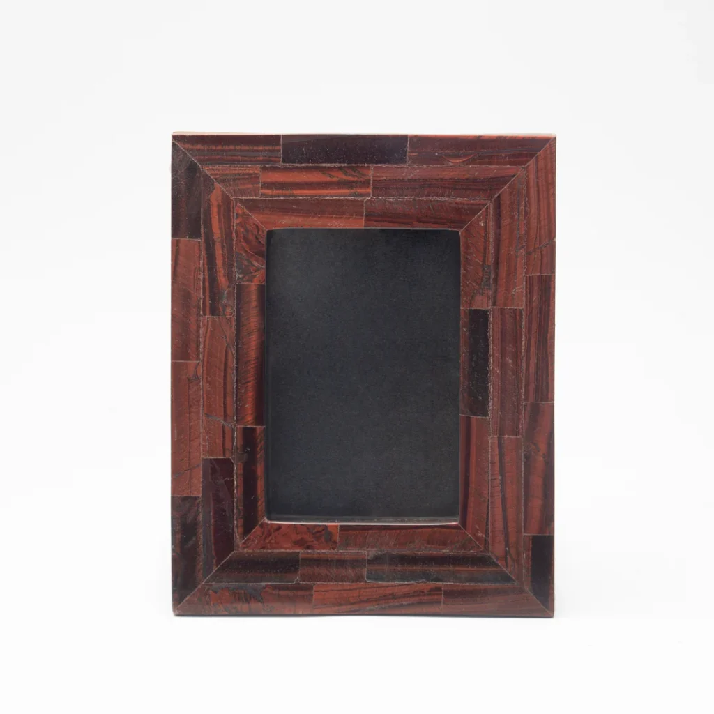 stone plus india red iron tigers eye brick design photo frame