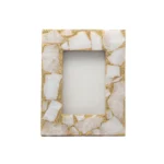 stone plus india white quartz with golden frame