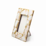 stone plus india white quartz with golden frame