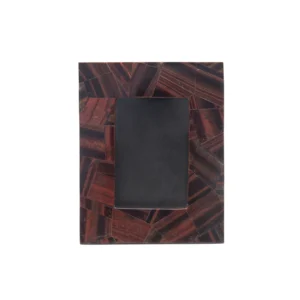 stone plus india red iron random pattern tigers eye photo frame