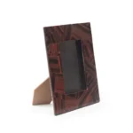 stone plus india red iron random pattern tigers eye photo frame