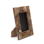 stone plus india petrified wood brown photo frame