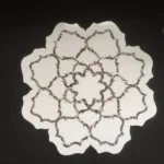 Platter Marble Inlay Flower Shape - View 2