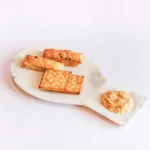 opulent homes white marble platter/spoon rester