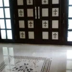 stone plus india marble inlay inserts on wooden doors