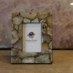 stone plus india golden agate photo frame