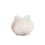 opulent homes alabaster flower shape diya/ candle holder