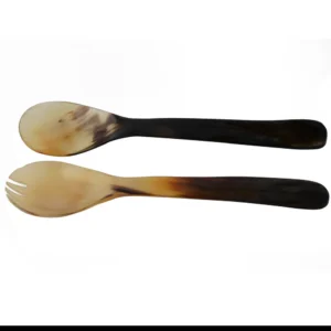 opulent homes serving spoon horn starigth handle set of 2