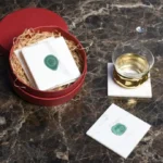 Coasters Marble Inlay with Malachite - View 2