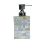 opulent homes yellow mother of pearl soap dispenser