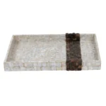 opulent homes white mother of pearl taadiwood tray s127