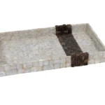 opulent homes white mother of pearl taadiwood tray s127