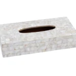 opulent homes white mother of pearl tissue box 1052