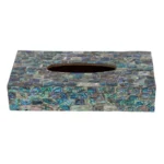 opulent homes green mother of pearl tissue box 1052