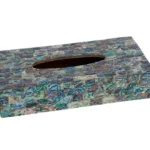 opulent homes green mother of pearl tissue box 1052