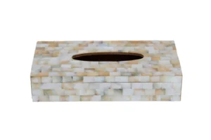 opulent homes yellow mother of pearl tissue box 1052