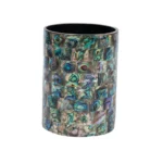 opulent homes green mother of pearl tooth brush holder/ pen stand/ cutlery holder