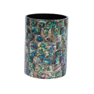 opulent homes green mother of pearl tooth brush holder/ pen stand/ cutlery holder