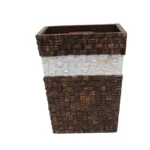 opulent homes taadiwood mother of pearl dustbin 10