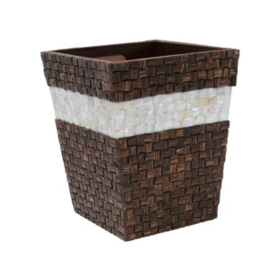 opulent homes taadiwood mother of pearl dustbin 10