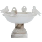 opulent homes alabaster bird bath