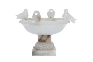 opulent homes alabaster bird bath