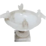 opulent homes alabaster bird bath