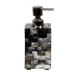 opulent homes black mother of pearl soap dispenser