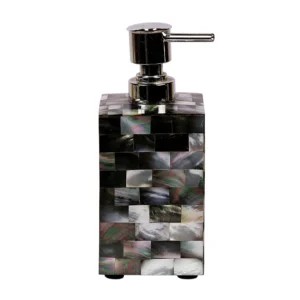 opulent homes black mother of pearl soap dispenser