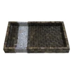 opulent homes taadiwood white mother of pearl tray s127