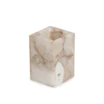 opulent homes white agate bath set