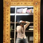 opulent homes zardosi embroidered mirror frame