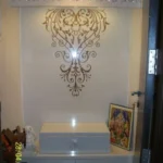 Mother of Pearl Home Mandir Background Wall - View 2