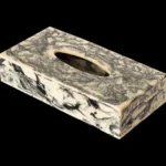 opulent homes black and white resin tissue box 1052