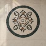 Stone Plus India Marble Inlay Floor Medallion Green Border - View 3