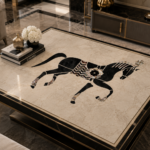 Marble Inlay Wall Mural/Painting Horse - View 2