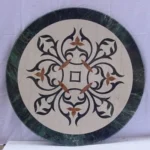 Stone Plus India Marble Inlay Floor Medallion Green Border - View 4