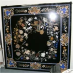 Dense Vine Creeper Design Marble Inlay Dining Tabletop - View 2