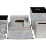 White Mother Of Pearl Bath Set - View 2