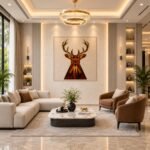 Marble Inlay Wall Mural Reindeer | Stone Plus India