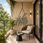 Marble Inlay Wall Mural Fern Basket | Stone Plus India
