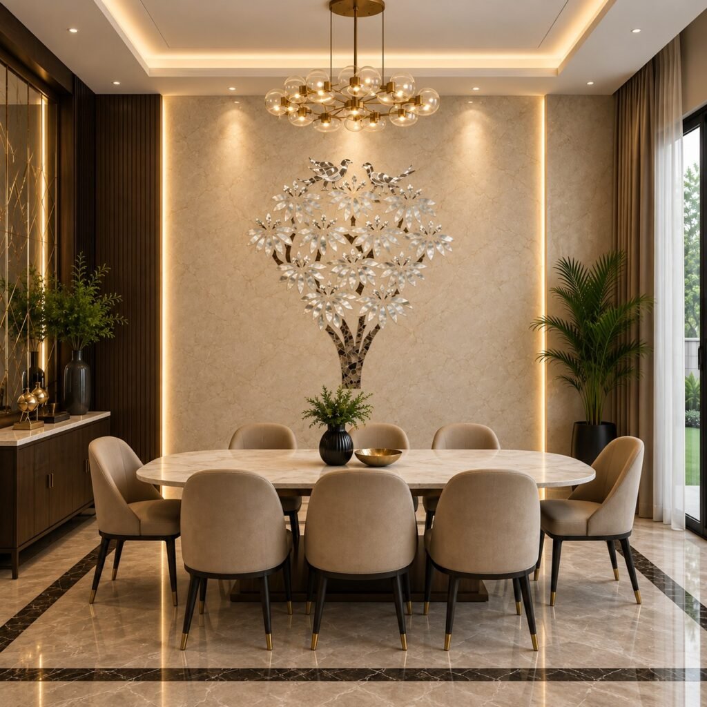 Tree of Life Wall Mural in Mother of Pearl | Stone Plus India