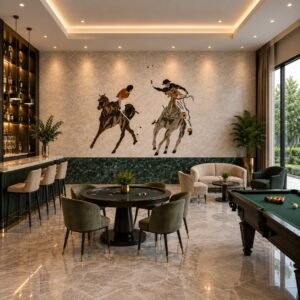 Marble Inlay Wall Panel Polo | Stone Plus India